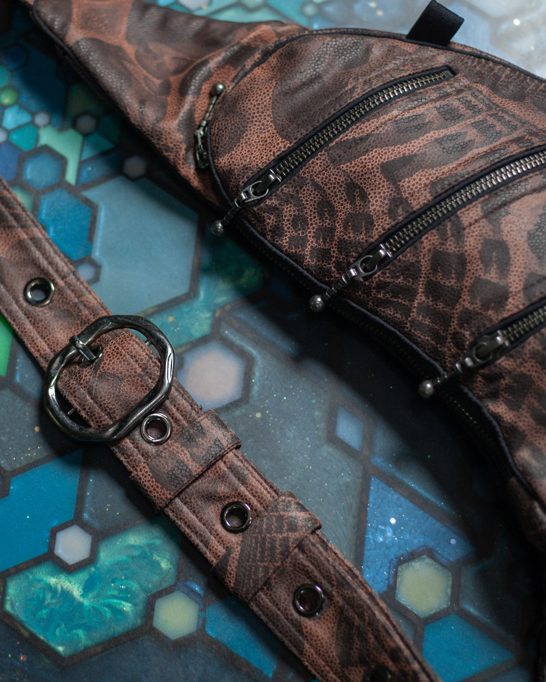 Botta Bag / Fake Leather Buckle - Earth Dots SANDOKAN